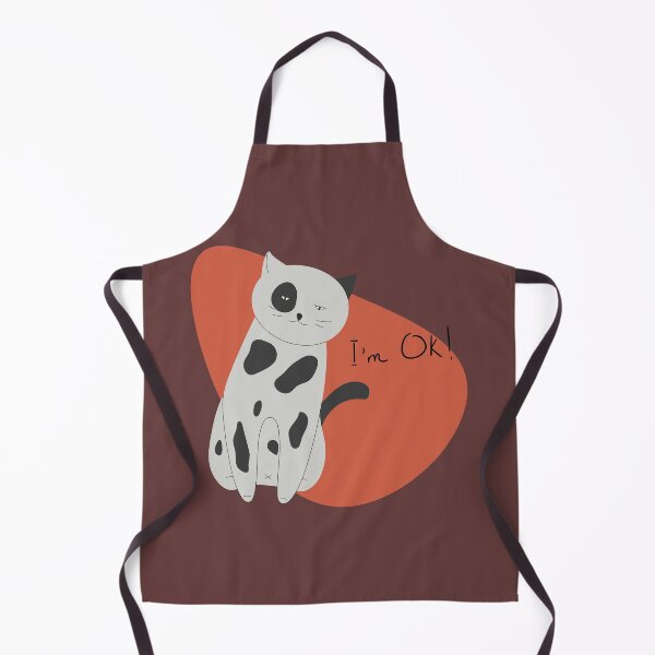 Item preview, A sad cat that says i'm ok. designed and sold by WonderworkLI.