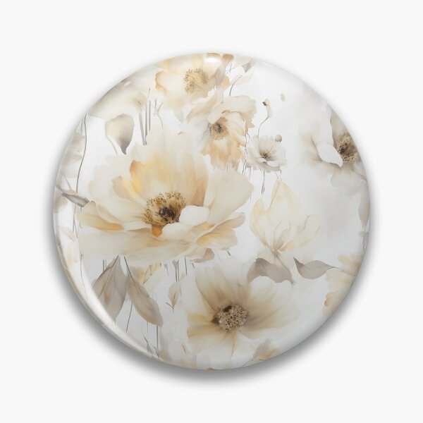 Item preview, Boho neutral floral pattern with rich gold details designed and sold by LadyBlush.