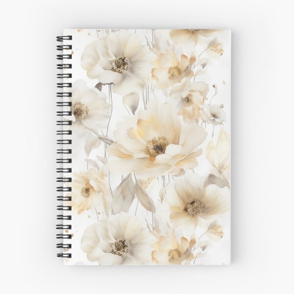Item preview, Boho neutral floral pattern with rich gold details designed and sold by LadyBlush.