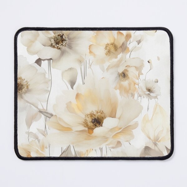 Item preview, Boho neutral floral pattern with rich gold details designed and sold by LadyBlush.