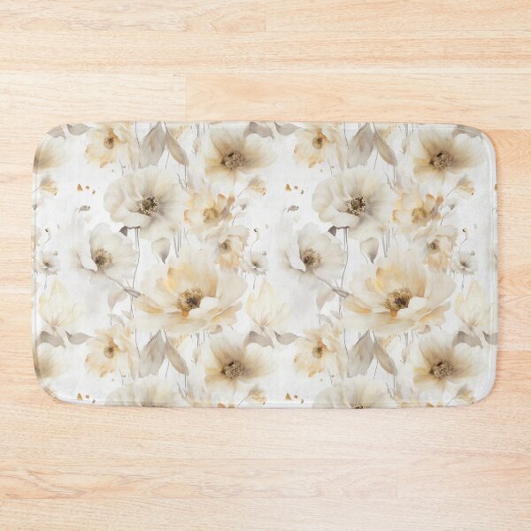 Item preview, Boho neutral floral pattern with rich gold details designed and sold by LadyBlush.