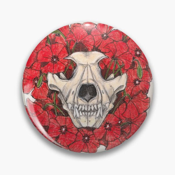 Item preview, Wolf Skull in Poppies designed and sold by IrwinArtworks.