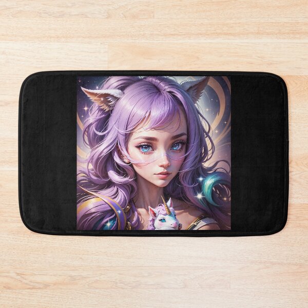 Item preview, Cat ears Girl with baby Unicorn designed and sold by Shiwwa.