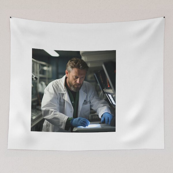 Item preview, Forensic Odontologist Examining Dental Records designed and sold by TheBrainArt.