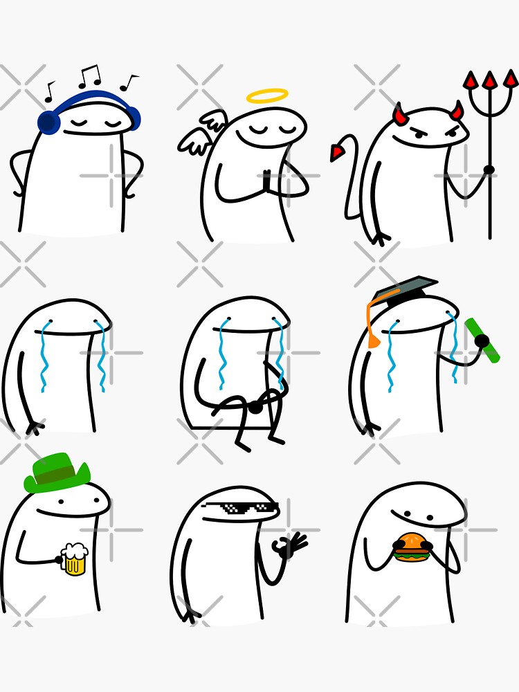 Set of Flork meme stickers | Poster