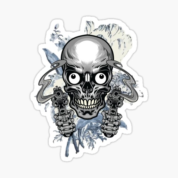 Item preview, Skull with guns  designed and sold by jfcreations.