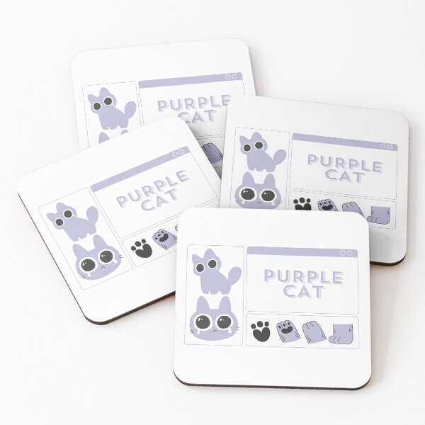 Item preview, purple cat designed and sold by TNwandesignart.