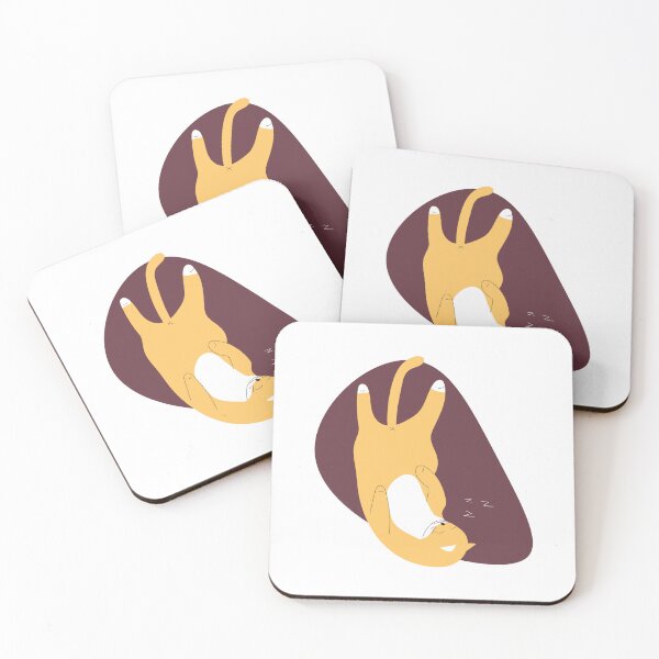 Item preview, Cartoon cat sleeping on his back  designed and sold by WonderworkLI.