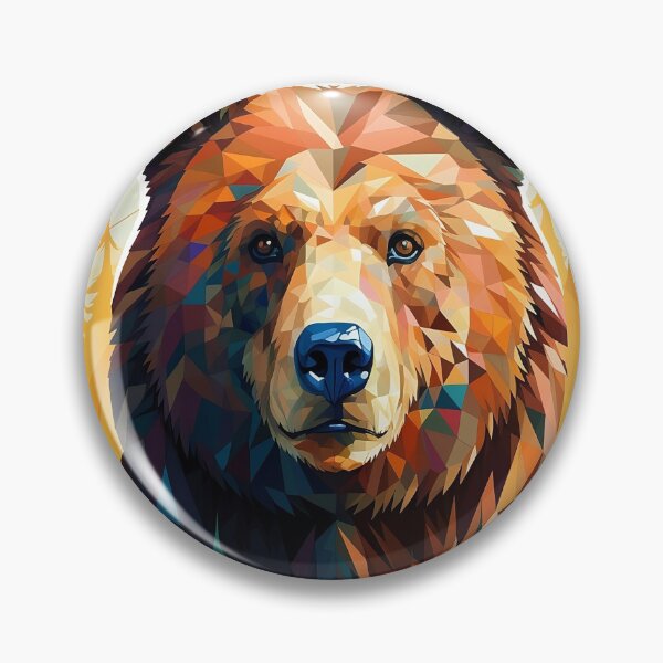 Item preview, geometric grizzly in the wilderness designed and sold by timberwolf250.