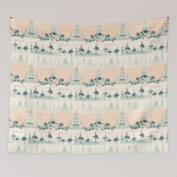Item preview, Grand Palace, Bangkok: Thai Tranquility in Pastel designed and sold by FamMeetsWorld.