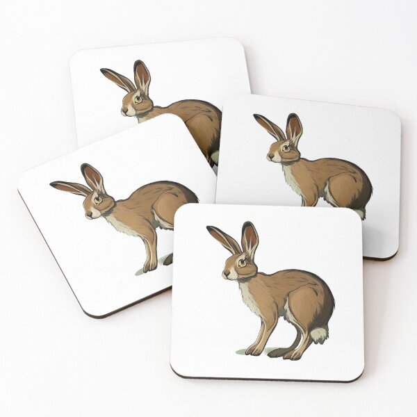 Artikelvorschau, Ein wilder Hase, der bereit ist, sich zu stürzen entworfen und verkauft von naturemenagerie.