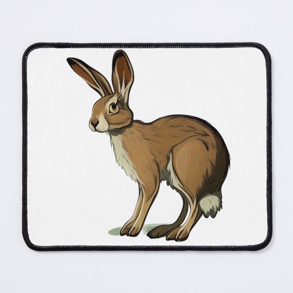 Item preview, A wild hare ready to pounce designed and sold by naturemenagerie.