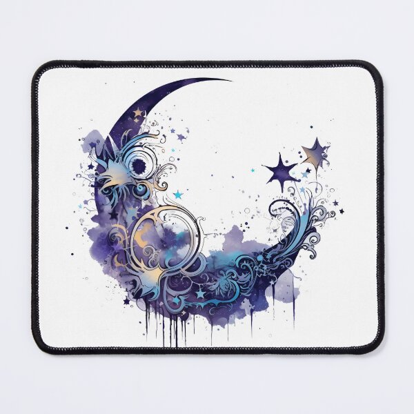 Item preview, Enchanting Moon Motif Illustration, Magical Celestial Art designed and sold by ShreyaaArts.