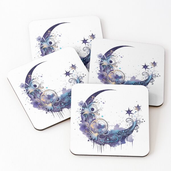 Item preview, Enchanting Moon Motif Illustration, Magical Celestial Art designed and sold by ShreyaaArts.