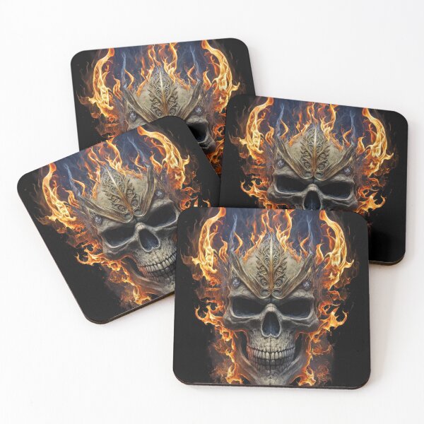 Item preview, burning skull mask designed and sold by Stroka-AI-Art.
