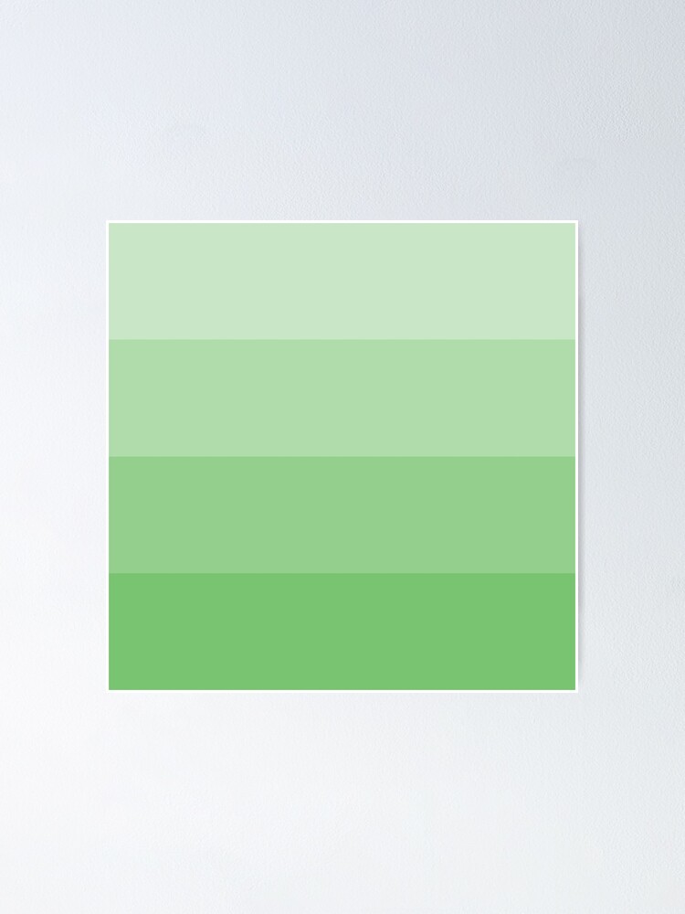 Four Shades Of Green Poster By Shelleyylstart Redbubble