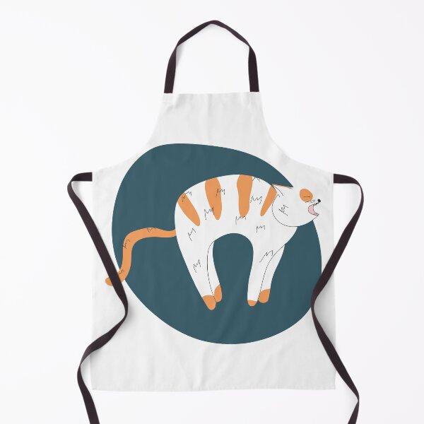 Item preview, Cartoon red cat with horror, fear or anger arches its back designed and sold by WonderworkLI.