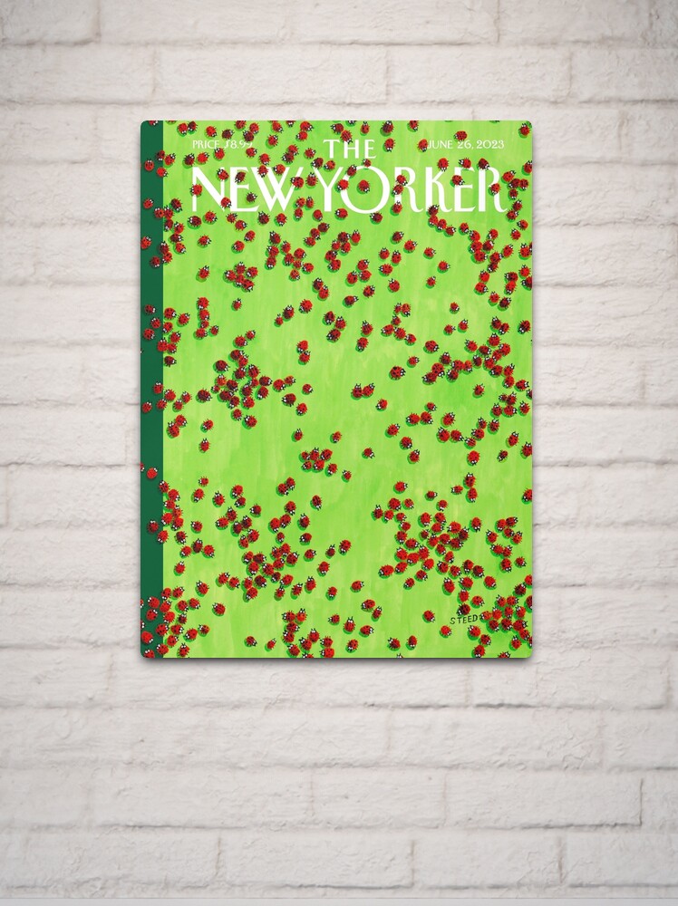 Metal Print, The New Yorker Magazine Cover, "A Loveliness of Ladybugs" by Edward Steed, June 26, 2023 designed and sold by Calypso60