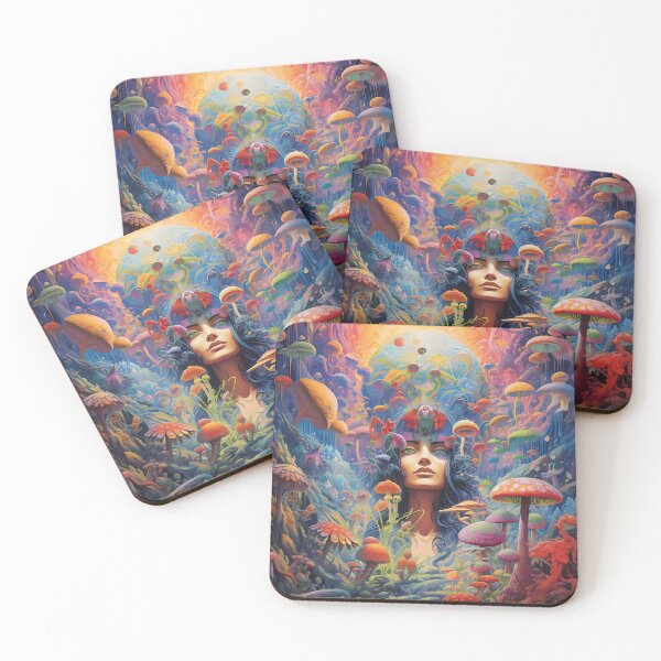 Artikelvorschau, Kosmische Traumlandschaft Psychedelischer Wandteppich – Lebendige Boho-Wandkunst entworfen und verkauft von TileTango.