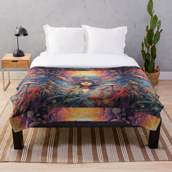 Artikelvorschau, Kosmische Traumlandschaft Psychedelischer Wandteppich – Lebendige Boho-Wandkunst entworfen und verkauft von TileTango.