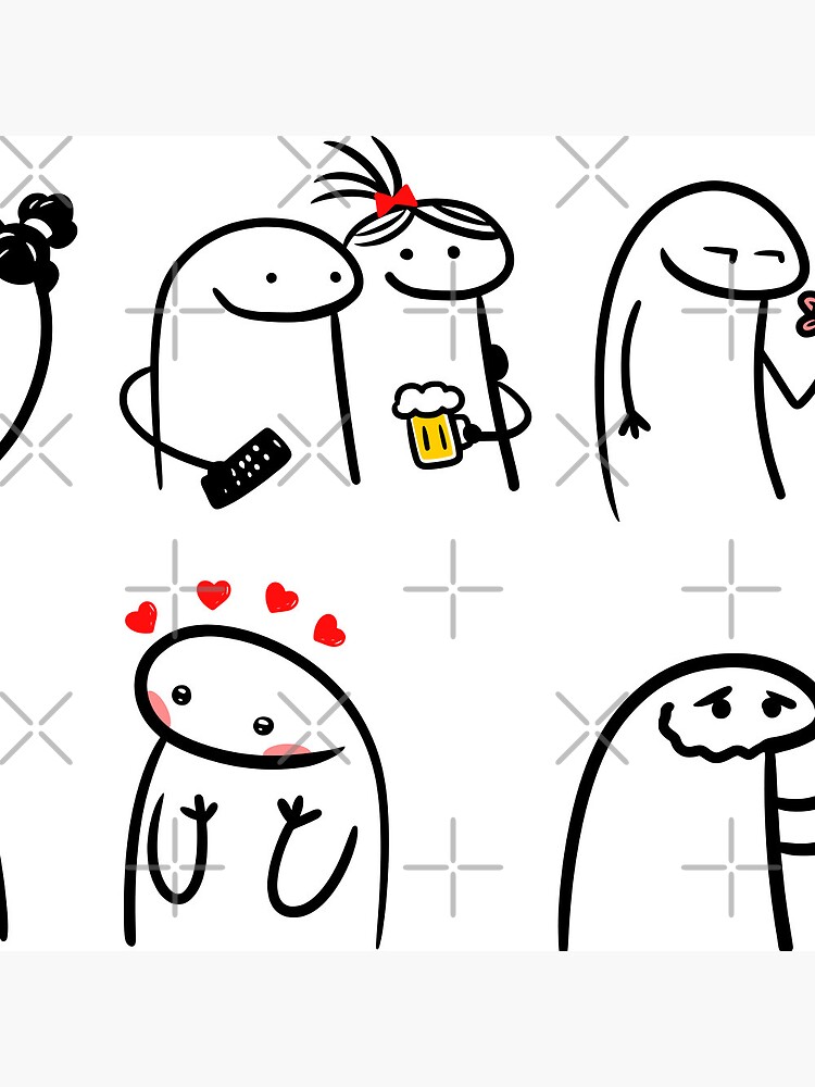 Set stickers flork meme Love 1 | Magnet