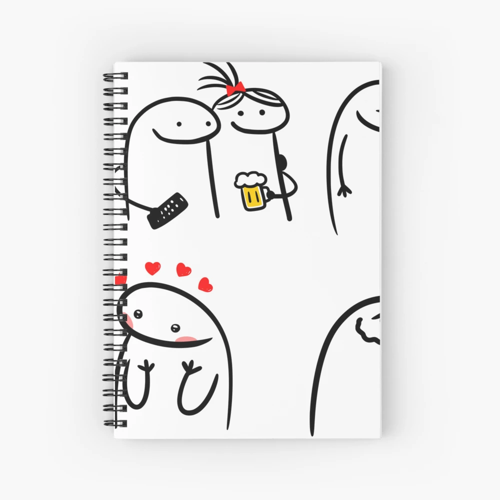 cool flork notebook: Funny Flork Meme Socks Notebook, checkered