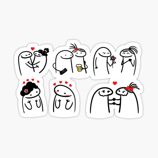 Set of Flork meme stickers | Poster