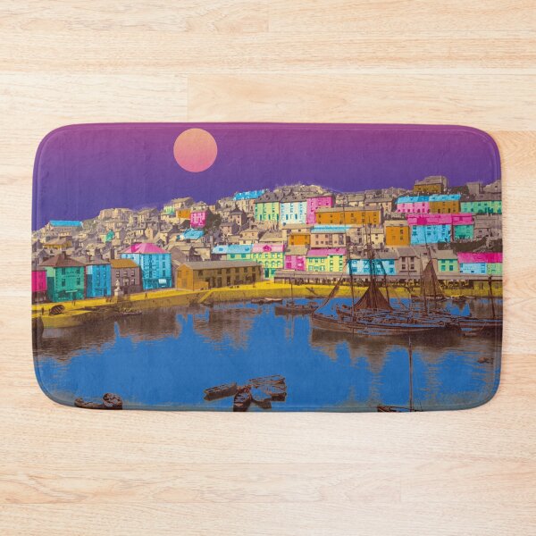 Item preview, vintage village of Brixham, England panorama designed and sold by Mauswohn.