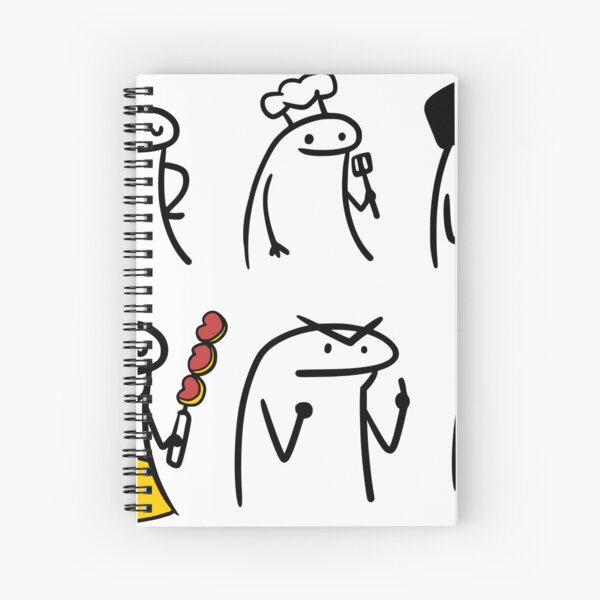 cool flork notebook: Funny Flork Meme Socks Notebook, checkered