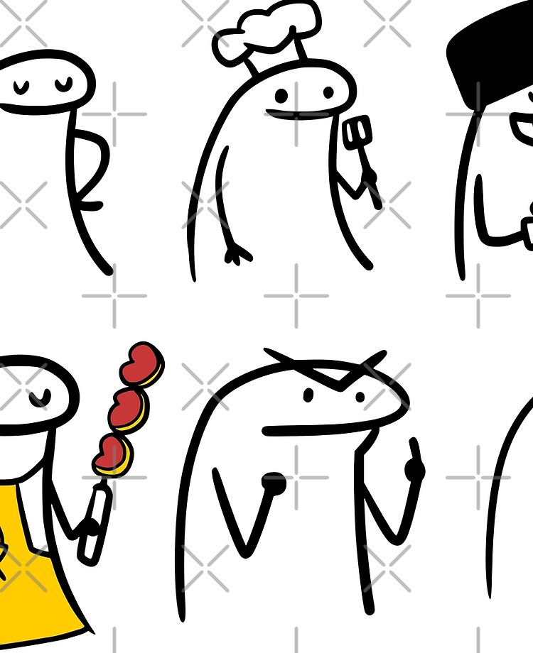 Set of Flork meme stickers | Greeting Card