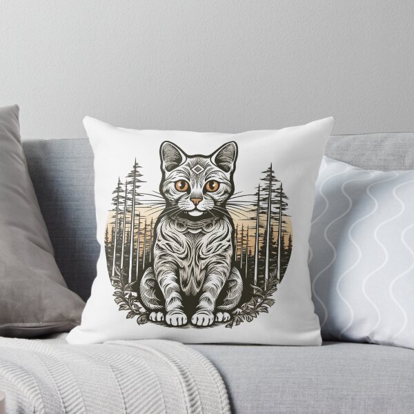 Item preview,  Vintage logo style wild Therian Cat - art vintage, green designed and sold by SGDesignonline.