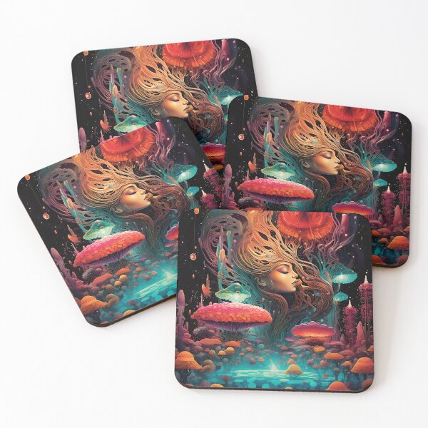 Artikelvorschau, Kosmische Traumlandschaft Psychedelischer Wandteppich – Lebendige Boho-Wandkunst entworfen und verkauft von TileTango.