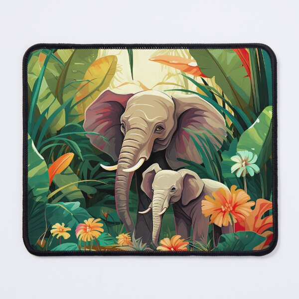 Item preview, Cute Elephants Colorful Botanical designed and sold by BaysparksMedia.