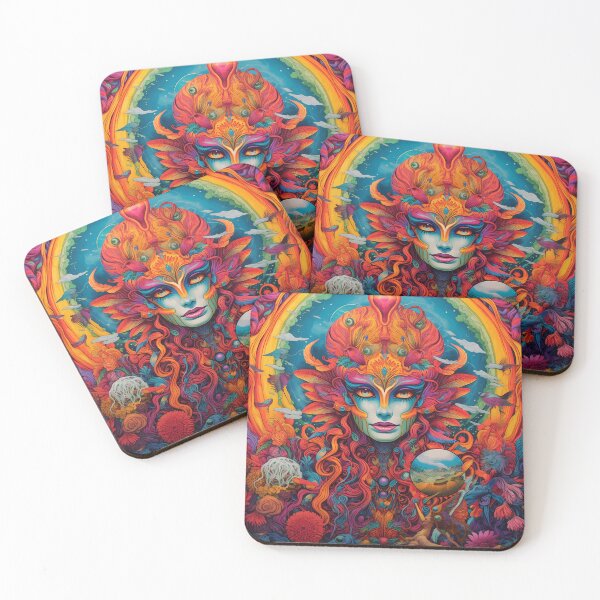 Artikelvorschau, Kosmische Traumlandschaft Psychedelischer Wandteppich – Lebendige Boho-Wandkunst entworfen und verkauft von TileTango.