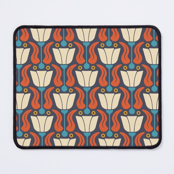 Item preview, KF 0057 F - Retro Vintage Tulip Flower Minimalist 70s Modern Geometric Floral Pattern designed and sold by KhakiFinch.