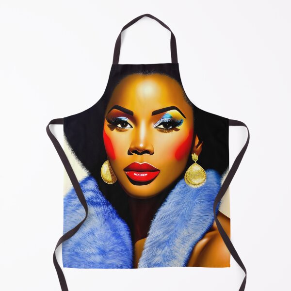 Item preview, Black woman with blue scarf designed and sold by melaninblack.