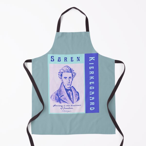 Item preview, Søren Kierkegaard portrait and quote: Anxiety Is the Dizziness of Freedom designed and sold by artbleed.