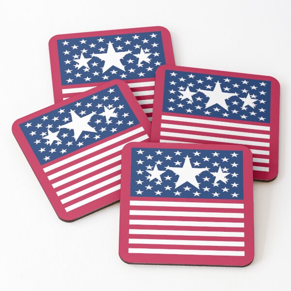 Item preview, RED, WHITE, BLUE AMERICANA FLAG STARS RED ART designed and sold by sharlesart.