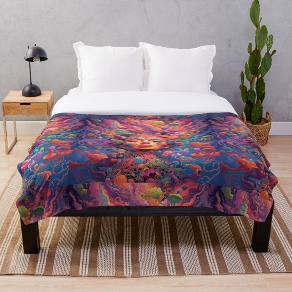 Item preview, Cosmic Dreamscape Psychedelic Tapestry - Vibrant Boho Wall Art designed and sold by TileTango.