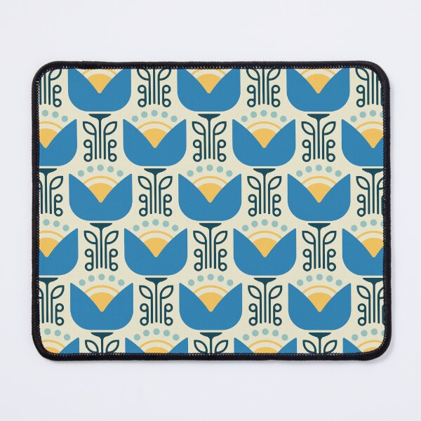 Item preview, KF 0058 C - Retro Vintage Flower Minimalist 70s Modern Geometric Floral Pattern designed and sold by KhakiFinch.