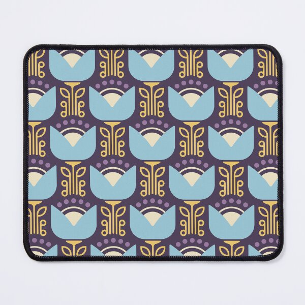Item preview, KF 0058 D - Retro Vintage Flower Minimalist 70s Modern Geometric Floral Pattern designed and sold by KhakiFinch.