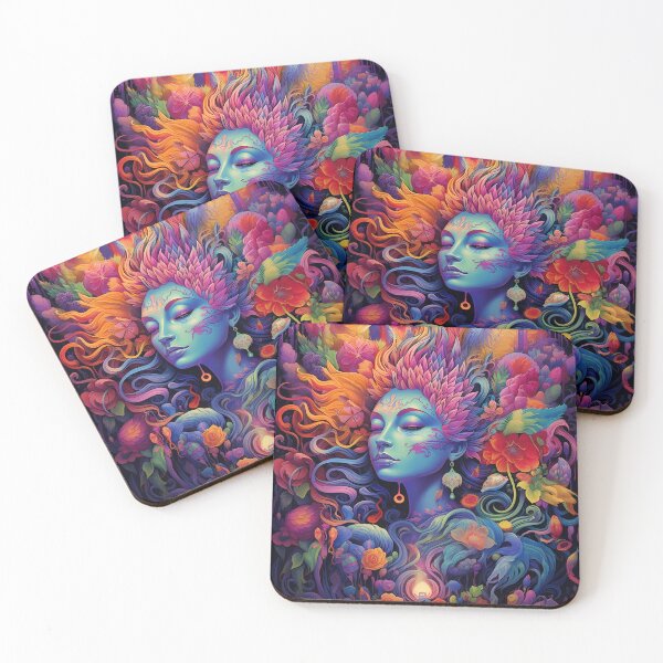 Artikelvorschau, Kosmische Traumlandschaft Psychedelischer Wandteppich – Lebendige Boho-Wandkunst entworfen und verkauft von TileTango.