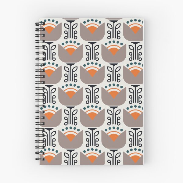 Item preview, KF 0058 H - Retro Vintage Flower Minimalist 70s Modern Geometric Floral Pattern designed and sold by KhakiFinch.