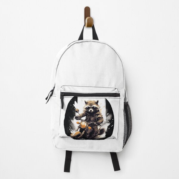 Item preview, Raccoon on a Motorbike - Adventure Awaits! designed and sold by Fox Bytes' Shop of Wonders.