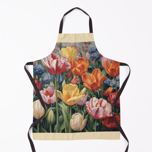 Item preview, Fiery Tulips in Colorful Harmony | Vibrant Floral Artwork designed and sold by MetroEnvision.