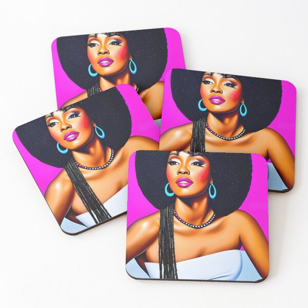 Item preview, Black woman with pink color designed and sold by melaninblack.