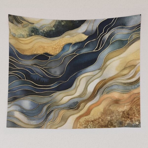 Item preview, Rhythmic Horizons Abstract Landscape designed and sold by meggydesigns.