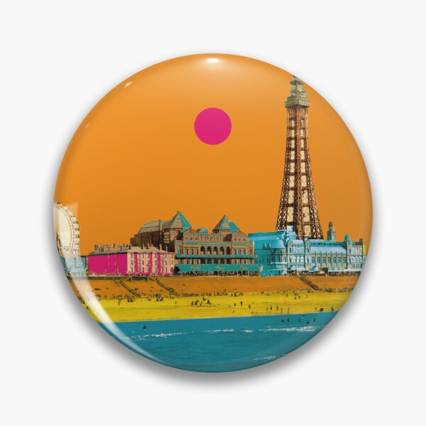Item preview, vintage promenade North Pier, Blackpool, England skyline designed and sold by Mauswohn.