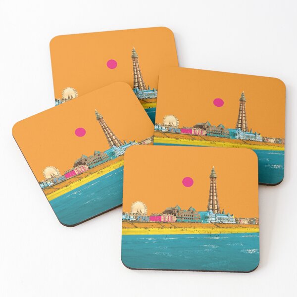 Item preview, vintage promenade North Pier, Blackpool, England skyline designed and sold by Mauswohn.