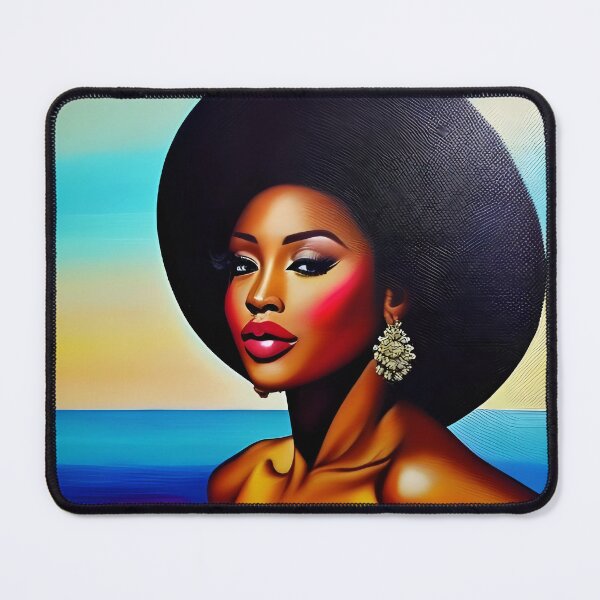 Item preview, Black woman with blue and yellow color designed and sold by melaninblack.
